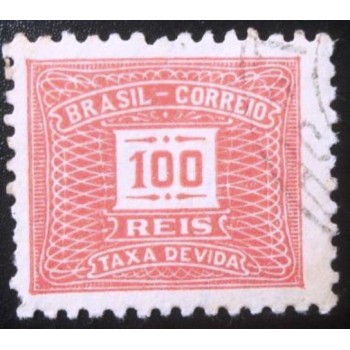 Selo postal do Brasil de 1942 Taxa Devida 100 U