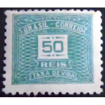 Selo postal do Brasil de 1942 Taxa Devida 50 M