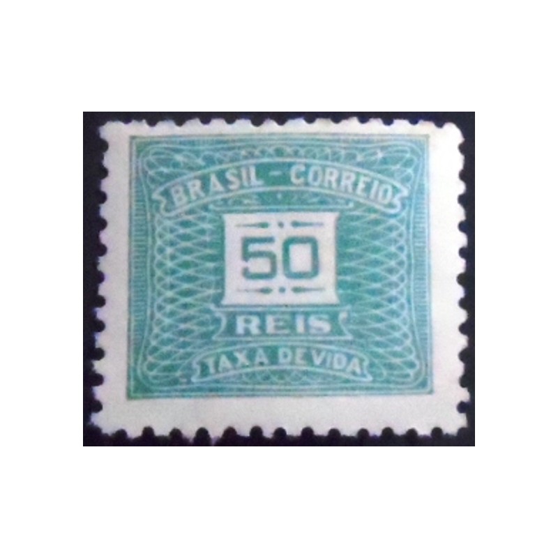 Selo postal do Brasil de 1942 Taxa Devida 50 M