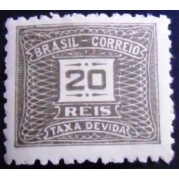 Selo postal do Brasil de 1942 Taxa Devida 20 M