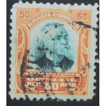 Imagem similar do Selo postal Oficial emitido em 1906 Affonso Penna