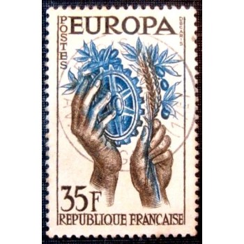 Selo postal da França de 1957 C.E.P.T. 35