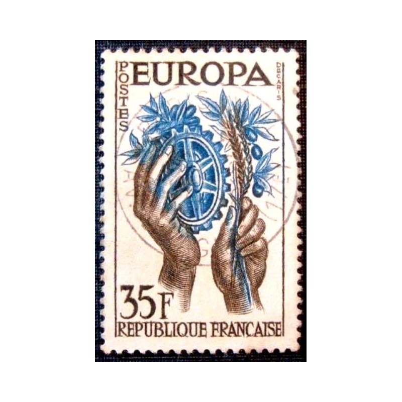 Selo postal da França de 1957 C.E.P.T. 35