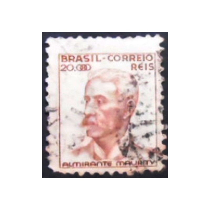 Imagem similar à do selo postal Regular do Brasil de 1942  Almirante Maurity U