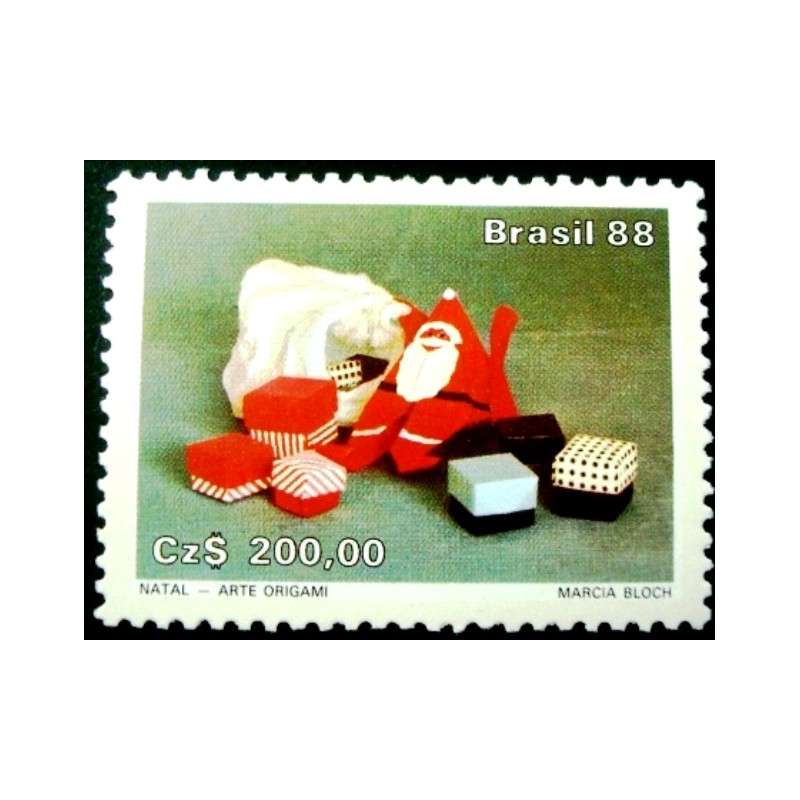 Selo postal do Brasil de 1988 - Papai Noel M