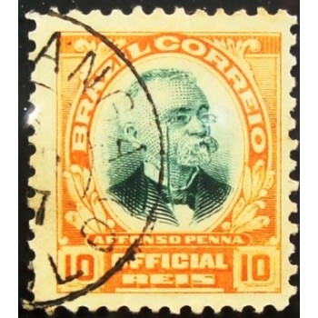 Imagem similar a do Selo postal Oficial emitido em 1906 Afonso Pena 10