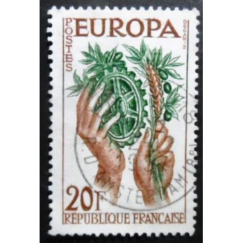 Selo postal da França de 1957 C.E.P.T. 20