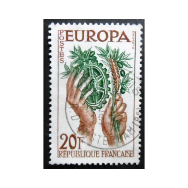 Selo postal da França de 1957 C.E.P.T. 20