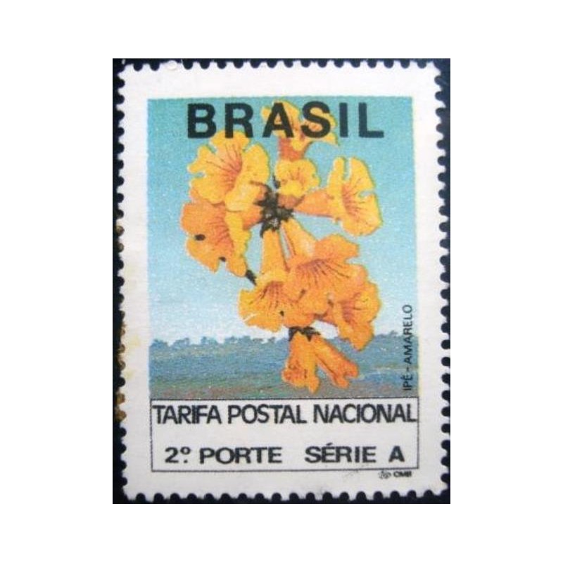 Selo postal do Brasil de 1992 Ipê Amarelo M