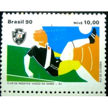 Selo postal do Brasil de 1990 Vasco da Gama M