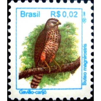 Selo postal do Brasil de 1994 - Gavião-carijó M