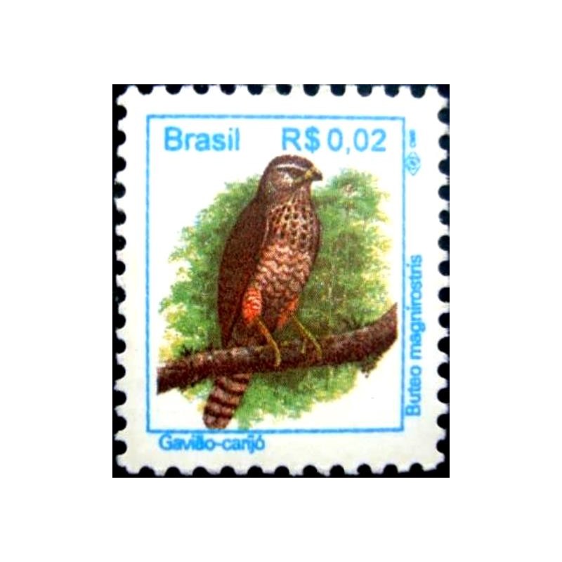 Selo postal do Brasil de 1994 - Gavião-carijó M