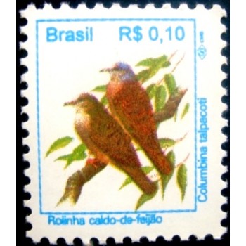 Selo postal do Brasil de 1994 Rolinha M