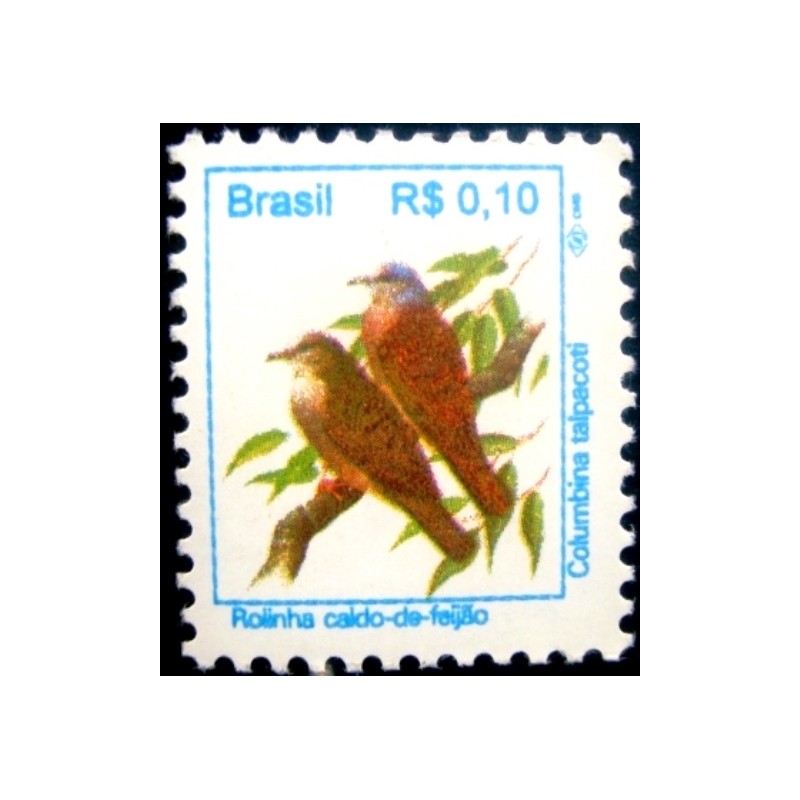 Selo postal do Brasil de 1994 Rolinha M