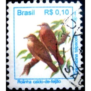 Imagem similar à do selo postal do Brasil de 1994 Rolinha Caldo-de-feijão U