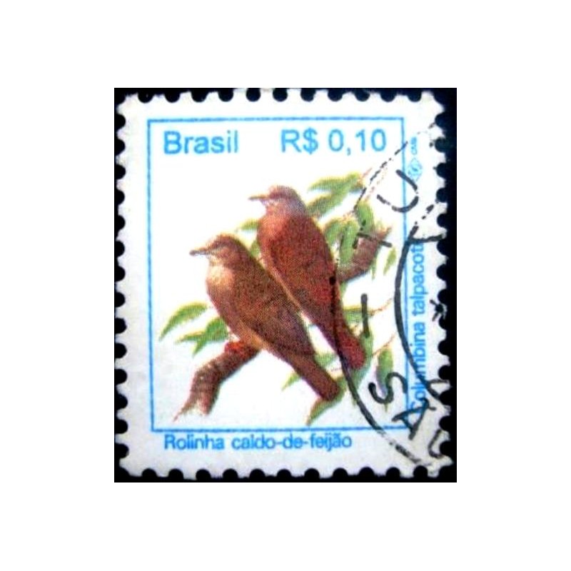 Imagem similar à do selo postal do Brasil de 1994 Rolinha Caldo-de-feijão U