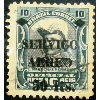 Imagem similar a do Selo postal do Brasil de 1927 Marechal Hermes da Fonseca 50/10 U
