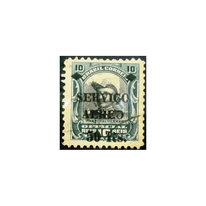 Imagem similar a do Selo postal do Brasil de 1927 Marechal Hermes da Fonseca 50/10 U