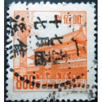 Selo postal da China de 1954 Gate of Heavenly Peace 800