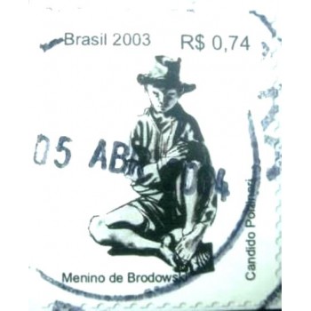 Imagem similar à do selo postal do Brasil de 2003 Menino de Brodowiski U