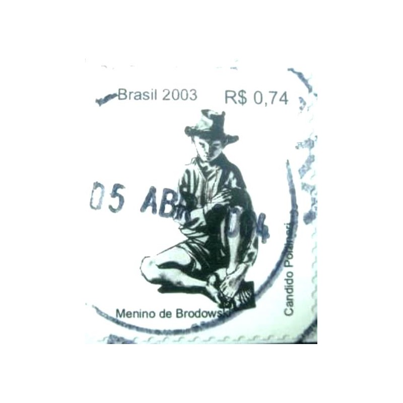 Imagem similar à do selo postal do Brasil de 2003 Menino de Brodowiski U