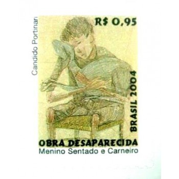 Selo postal do Brasil de 2004 - Menino Sentado e Carneiro M