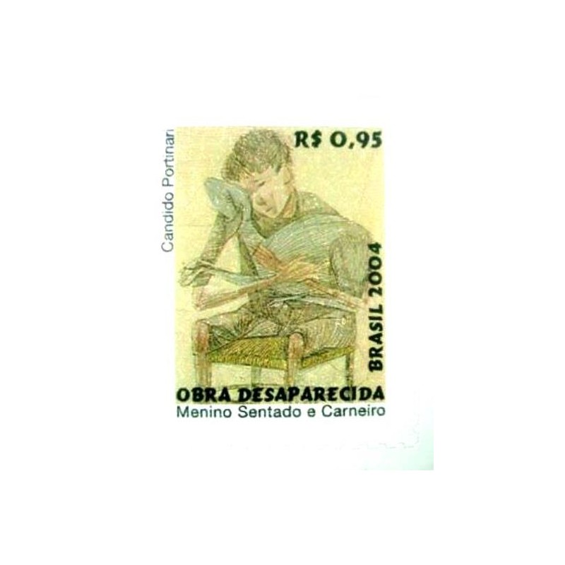 Selo postal do Brasil de 2004 - Menino Sentado e Carneiro M