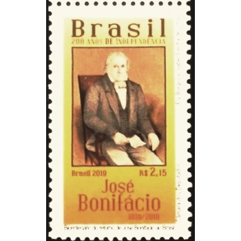 Selo postal do Brasil de 2019 Retorno de José Bonifácio ao Brasil