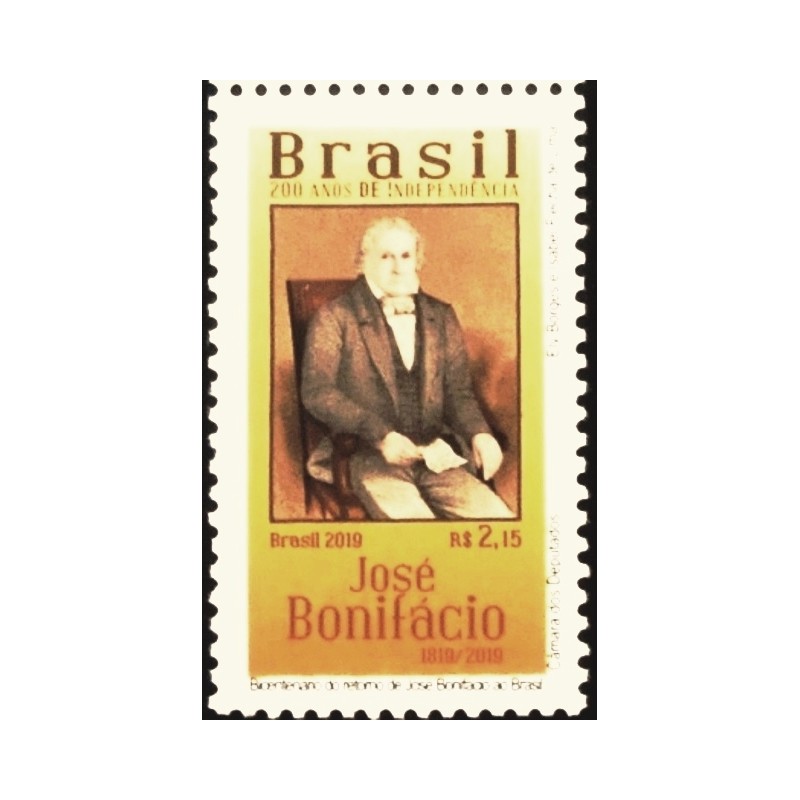 Selo postal do Brasil de 2019 Retorno de José Bonifácio ao Brasil