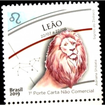 Selo postal do Brasil de 2019 Leão M