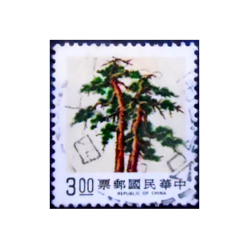 Imagem do Selo postal de Taiwan de 1989 Pine