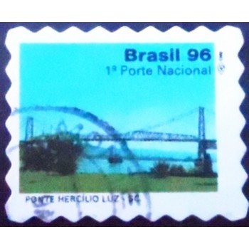 Selo postal do Brasil de 1997 - Ponte Hercílio Luz U