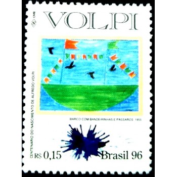 Selo postal do Brasil de 1996 Volpi M