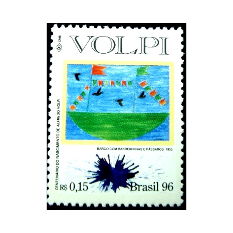 Selo postal do Brasil de 1996 Volpi N