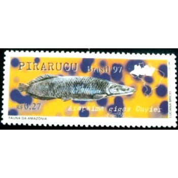 Selo postal do Brasil de 1997 Pirarucu M