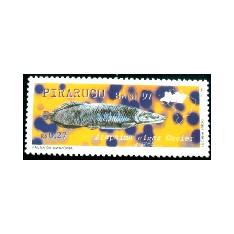 Selo postal do Brasil de 1997 Pirarucu M