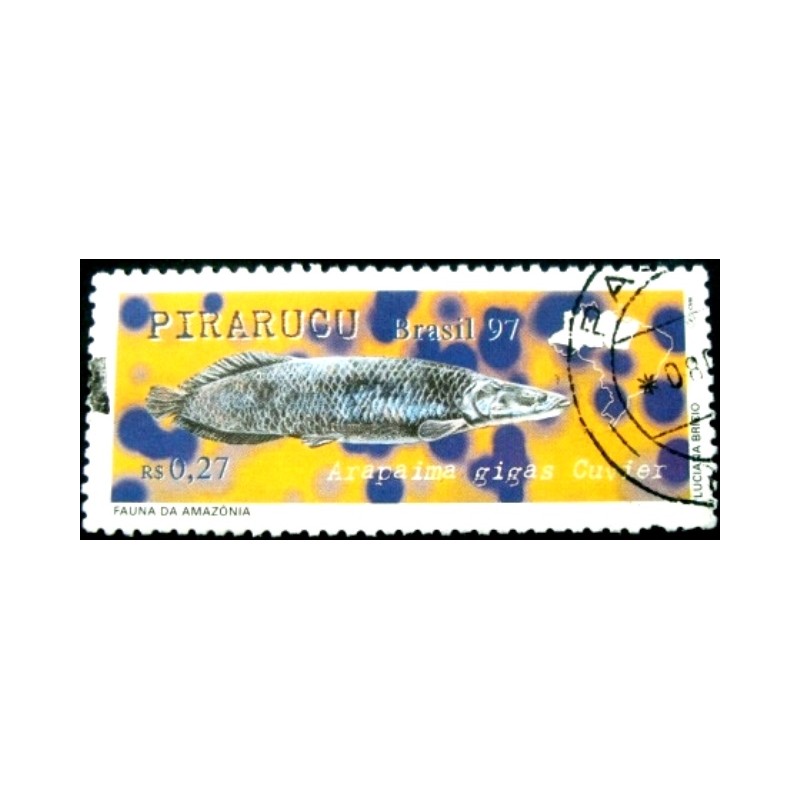 Selo postal do Brasil de 1997 Pirarucu U