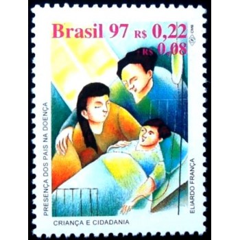 Selo postal do Brasil de 1997 Pais na Doença M