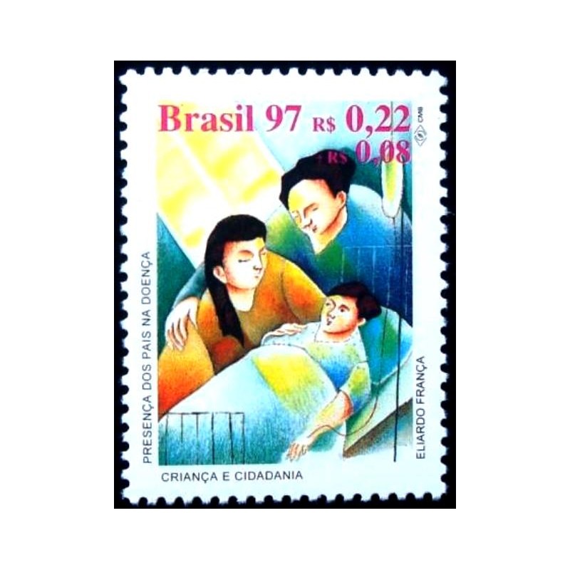 Selo postal do Brasil de 1997 Pais na Doença M