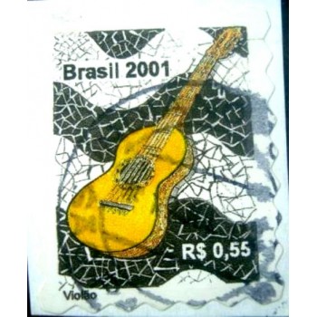 Imagem similar à do selo postal do Brasil de 2001 Violão U
