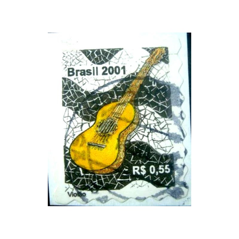 Imagem similar à do selo postal do Brasil de 2001 Violão U