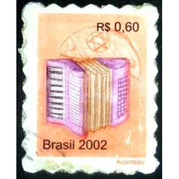 Selo postal do Brasil de 2002 Acordeão U