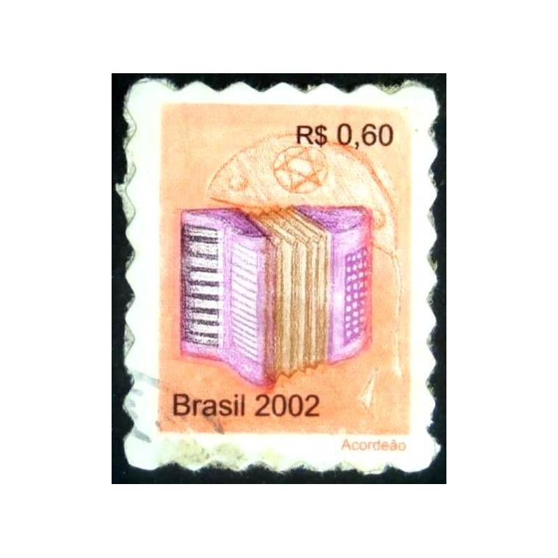 Selo postal do Brasil de 2002 Acordeão U