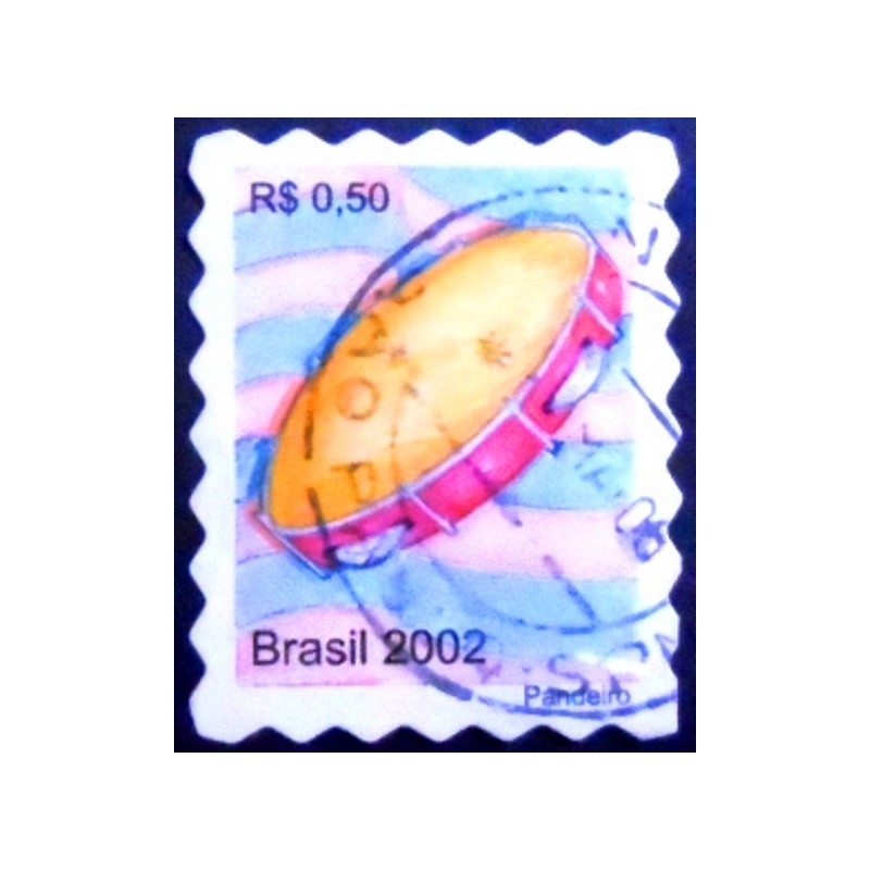 Imagem similar à do selo postal do Brasil de 2002 Pandeiro U