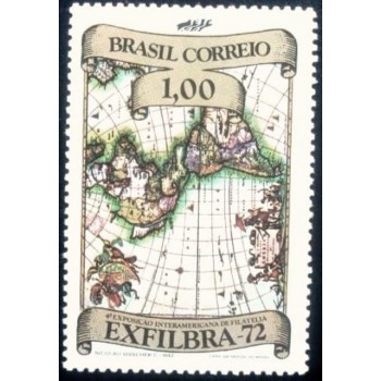 Selo postal do Brasil de 1972 Carta do Brasil 1 N