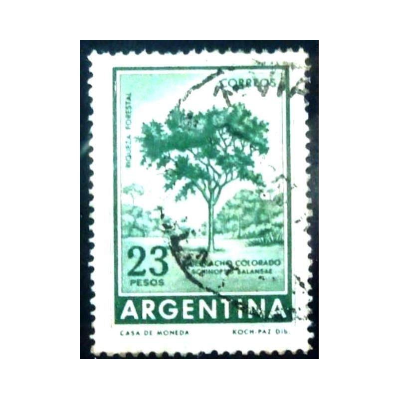 Imagem similar à do selo postal da Argentina de 1965 Red Quebracho 23 sev