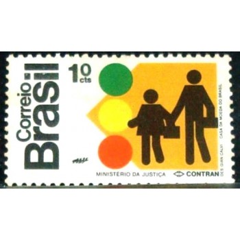 Selo postal do Brasil de1972 CONTRAM M