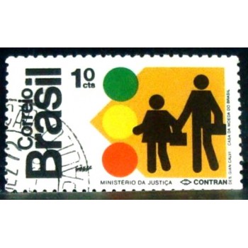 Selo postal do Brasil de 1972 CONTRAM M1D