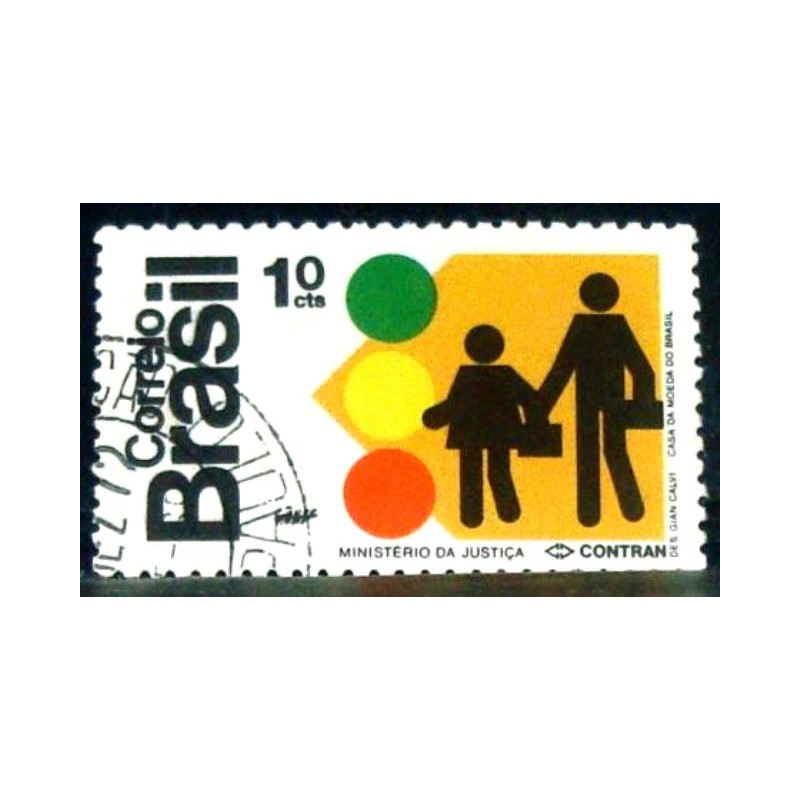 Selo postal do Brasil de 1972 CONTRAM M1D