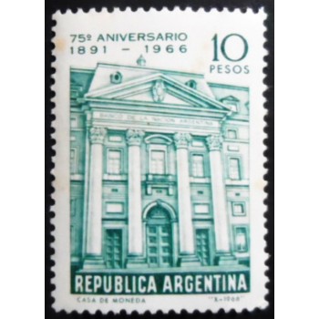 Selo postal da Argentina de 1966 Argentine National Bank